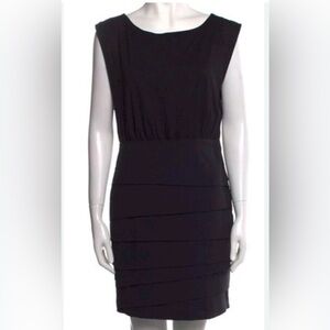 Alice + Olivia Black Tiered Mini Dress
